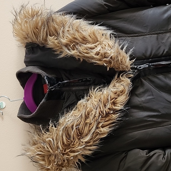 Canada WeatherGear Super Triple Goose Puffer Jacket Women S Green Coat Parka Fur - Picture 5 of 17